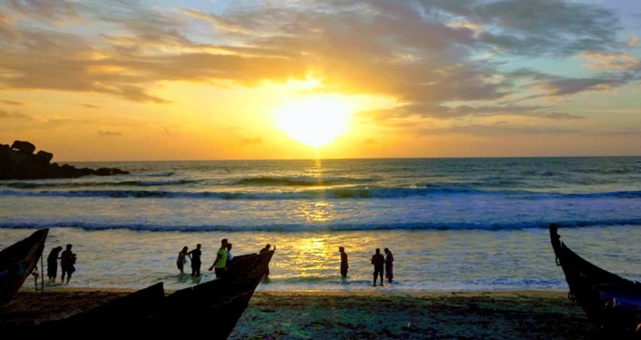 Sunset at Kovalam Beach